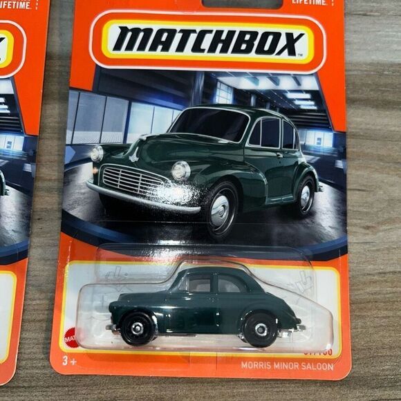 5 Matchbox Diecast Cars Shows  Morris Minor, 2024 Nouveu, Jeep, Life Time New - Picture 3 of 7